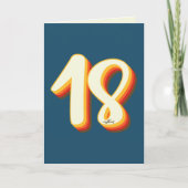 Carte Bleu Moderne Rétro Super dix-huit 18e anniversaire (Devant)