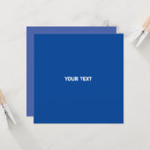 Carte Bleu net Monochrome moderne Vibe Code QR (Devant/Arrière en situation)