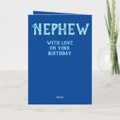 Carte Bleu neveu spécial photo anniversaire (Dos)