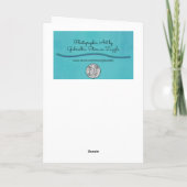 Carte Bleu Orchidées Bible Verse Art Note (Dos)