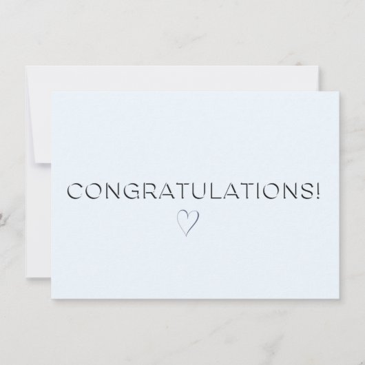 Carte Bleu pâle Élégant Toutes les occasions Félicitatio (Devant)