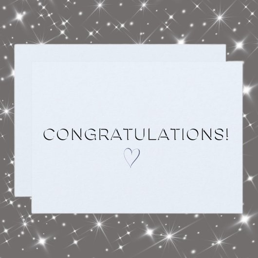 Carte Bleu pâle Élégant Toutes les occasions Félicitatio