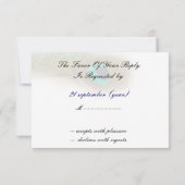 carte bleu paon rsvp standard 3,5 x 5 (Dos)
