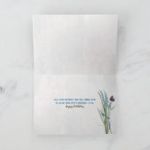 Carte Bleu papillon Morpho anniversaire (Intérieur)