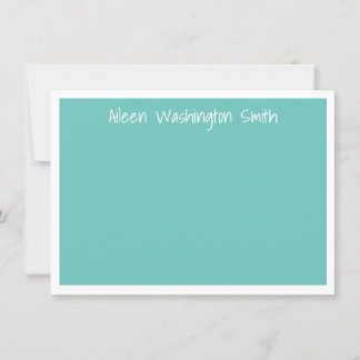 Carte Bleu Plat Classique Personnalisée