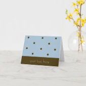 Carte Bleu Points Note (personnalisable) (Fleur jaune)