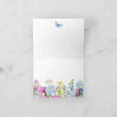 Carte Bleu pourpre Aquarelle Fleur fleur fleur heureux a (Intérieur)