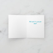Carte Bleu rose avec grande fleur de rose (Intérieur)