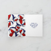 Carte bleu rouge basket-ball filles garçons anniversaire (Intérieur)