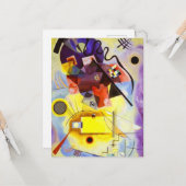 Carte Bleu rouge jaune Kandinsky peinture Abstraite (Devant/Arrière en situation)