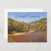 Carte Bleu Rouge Orange Vert Ruisseau en Automne (Devant / Derrière)