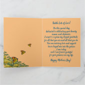 Carte Bleu Rustique Floral Afro-Américaine Fête des Mère (Intérieur)