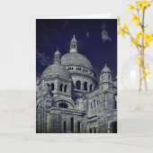 Carte Bleu Sacre Coeur Paris Europe Voyage (Fleur jaune)