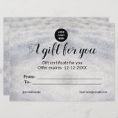 Carte bleu scintille ajouter logo nom de texte un certif (Devant / Derrière)