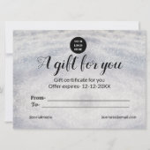 Carte bleu scintille ajouter logo nom de texte un certif (Devant)