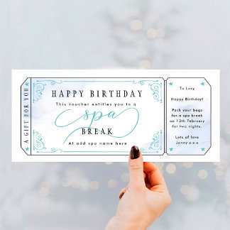 Carte Bleu Spa Pause cadeau d'anniversaire