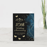 Bleu Splash Gold Parties scintillant papillons Ann
