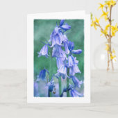 Carte Bleu sur le vert (Fleur jaune)