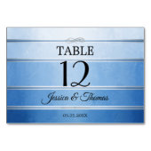 Carte Bleu Ton sur Ton Numéro de table rayé (Dos)