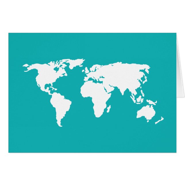 carte bleu turquoise (Devant horizontal)