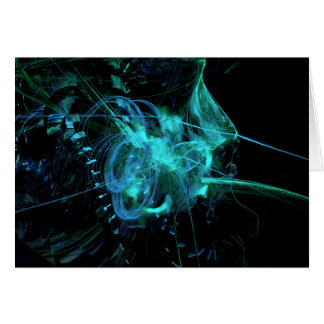 Carte bleu-vert de fractale