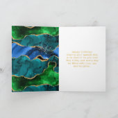 Carte Bleu Vert Peacock Agate Sweet 16 Joyeux anniversai (Intérieur)