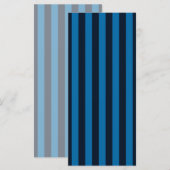 Carte Bleu Vertical Stripes Arrière - plan Personnaliser (Devant / Derrière)