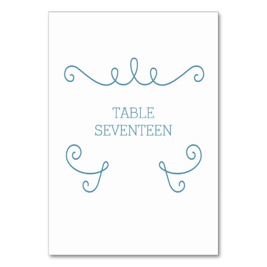 Carte Bleu Whimsical Flourd Table (Par défaut)