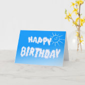 Carte bleue (Fleur jaune)