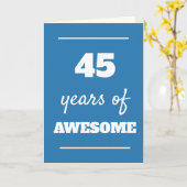 Carte Bleue 45e anniversaire (Fleur jaune)