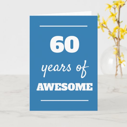 Carte bleue 60e anniversaire (Fleur jaune)