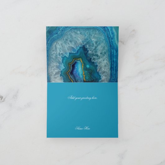 Carte bleue agate thank (Intérieur)