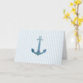 Carte Bleue Ancre Nautique (Fleur jaune)