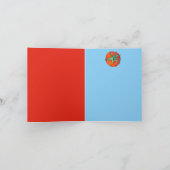 Carte bleue aux tomates rouges (Intérieur)