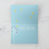 Carte bleue blanche Joyeuses Fêtes (Intérieur)