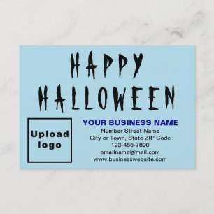Carte Bleue Bleu Bleu Petit Halloween d'affaires