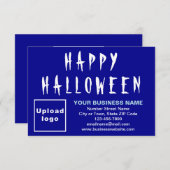 Carte Bleue Bleue Petit Halloween d'affaires (Devant / Derrière)