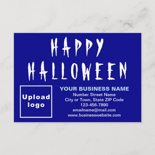 Carte Bleue Bleue Petit Halloween d'affaires (Devant)