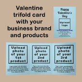 Carte Bleue Clair Valentine Business Triple