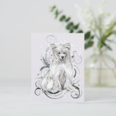 Carte bleue crêpée chinoise NB (Debout devant)