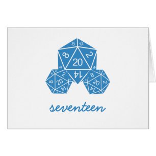 Carte bleue D20 Dice Table Numéro