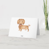 Carte bleue Dachshund Puppy Dog Happy Birthday Blu (Dos)