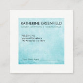 Carte bleue d'affaires/rendez-vous de bloc carré (Dos)