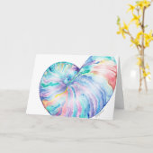 Carte bleue d'aquarelle de Shell d'infini de (Fleur jaune)