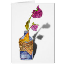 Carte bleue de bouteille