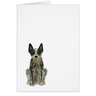 Carte bleue de Heeler de chien australien de