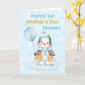 Carte Bleue de la 1ère Fête des Mères (Fleur jaune)