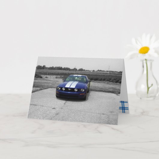 Carte Bleue de la voiture Muscle Anniversaire (Petite plante)