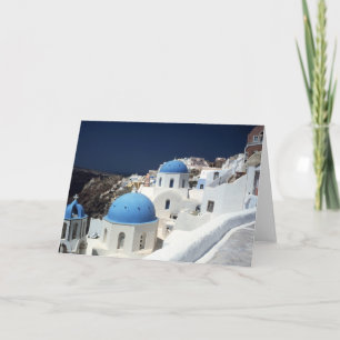 Carte bleue de l'île de Santorin Grèce Sea Sky Bla