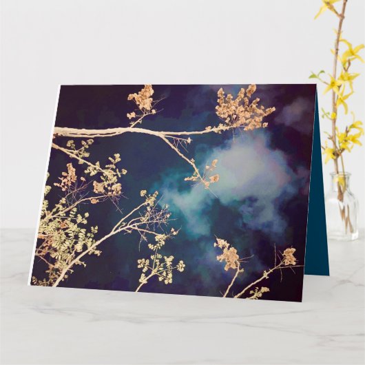 Carte bleue de minuit (Fleur jaune)